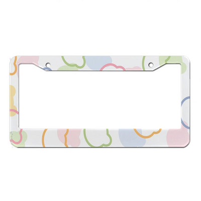 Ilus õlimaali lilleseeria alumiiniumsulamist Ameerika auto numbrimärgi kate Autodekoratsioon kohandatav