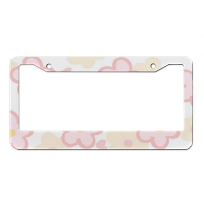 Ilus õlimaali lilleseeria alumiiniumsulamist Ameerika auto numbrimärgi kate Autodekoratsioon kohandatav