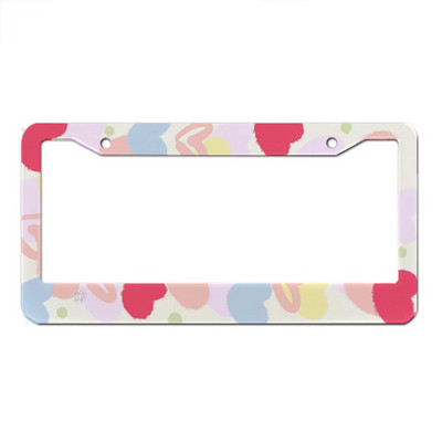 Ilus õlimaali lilleseeria alumiiniumsulamist Ameerika auto numbrimärgi kate Autodekoratsioon kohandatav