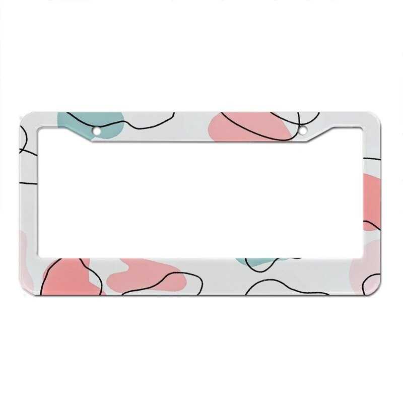 Ilus õlimaali lilleseeria alumiiniumsulamist Ameerika auto numbrimärgi kate Autodekoratsioon kohandatav