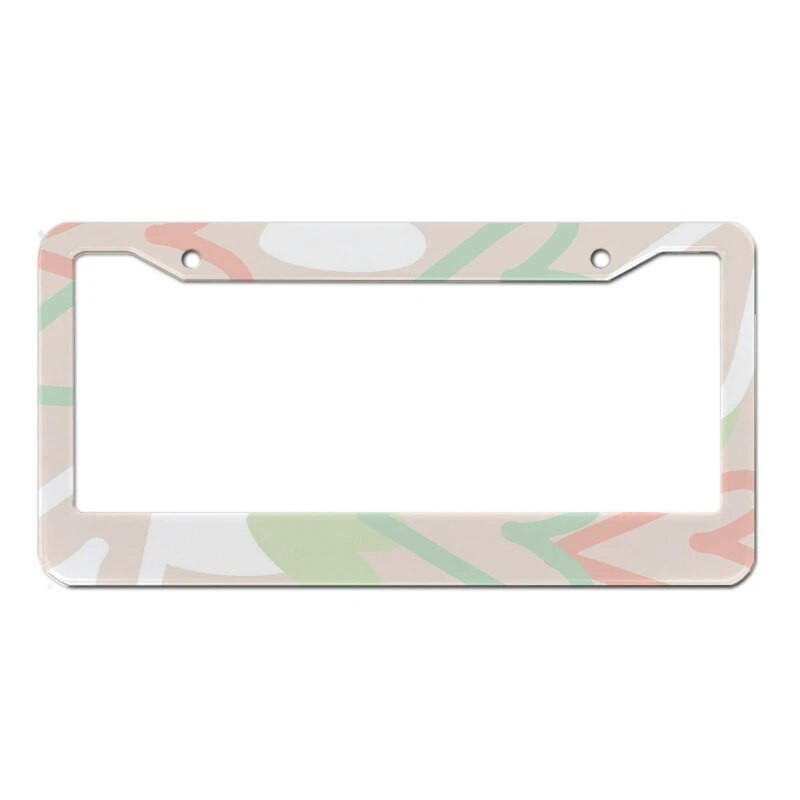 Ilus õlimaali lilleseeria alumiiniumsulamist Ameerika auto numbrimärgi kate Autodekoratsioon kohandatav