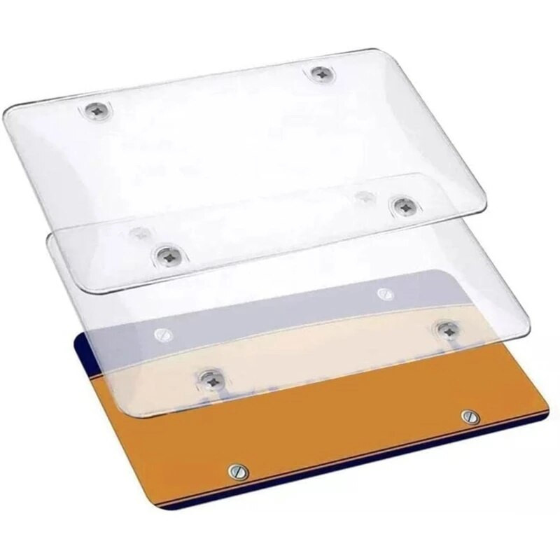 2x läbipaistev peegelduv kiirusevastane punase tule tasulise kaamera stopper numbrimärgi kate Modifitseeritud numbrimärgi kaitsekest