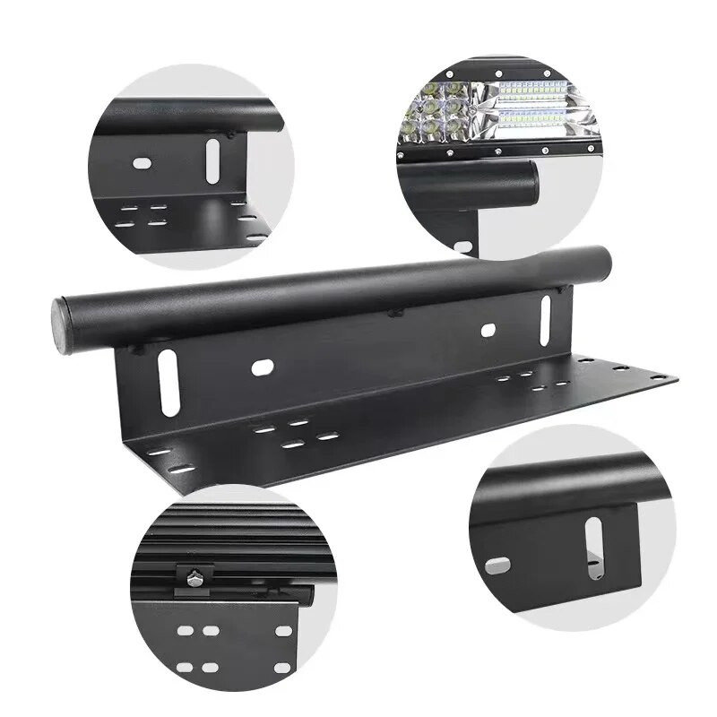 Μπροστινός προφυλακτήρας πινακίδα κυκλοφορίας εκτός δρόμου LED Φωτιστικό ράβδος βάσης βάσης βάσης φωτός βάσης βάσης βάσης Universal SUV Λαμπτήρας αλουμινίου