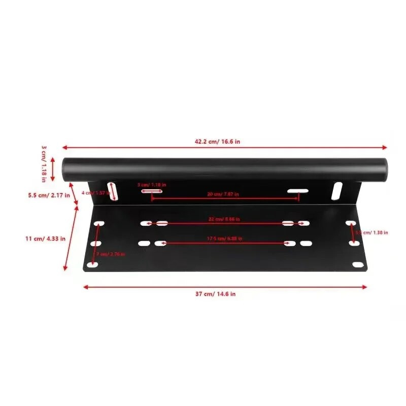 Μπροστινός προφυλακτήρας πινακίδα κυκλοφορίας εκτός δρόμου LED Φωτιστικό ράβδος βάσης βάσης βάσης φωτός βάσης βάσης βάσης Universal SUV Λαμπτήρας αλουμινίου