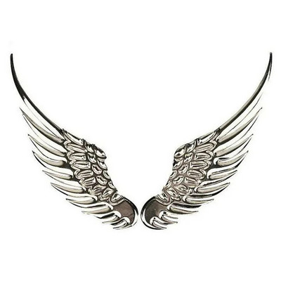 3D dimenziós ötvözet fém autómatricák Angel Hawk Wings embléma jelvény matrica autó logó matrica arany ezüst színű opcionális 1 pár