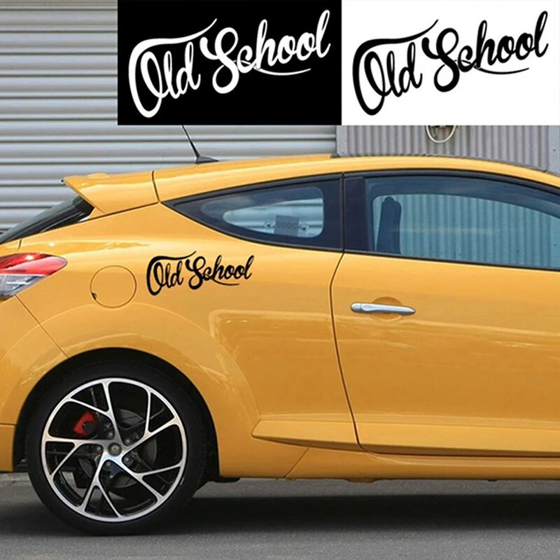 Vana kooli autokleebis Auto Euro Vinüül Oldstyle Vintage Vintage Decals Veekindel aknakaunistus