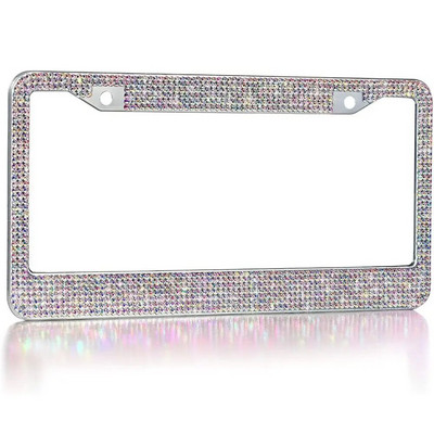 Bling okvir registarske pločice od nehrđajućeg čelika od kristalnog dijamanta, mesni držač registarske pločice