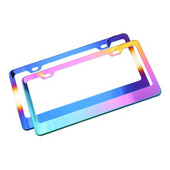 Jdm automobilski dodaci Racing Neo Chrome Burnt Blue okvir registarske pločice od nehrđajućeg čelika za američki standard