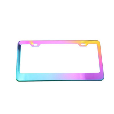 Jdm automobilski dodaci Racing Neo Chrome Burnt Blue okvir registarske pločice od nehrđajućeg čelika za američki standard