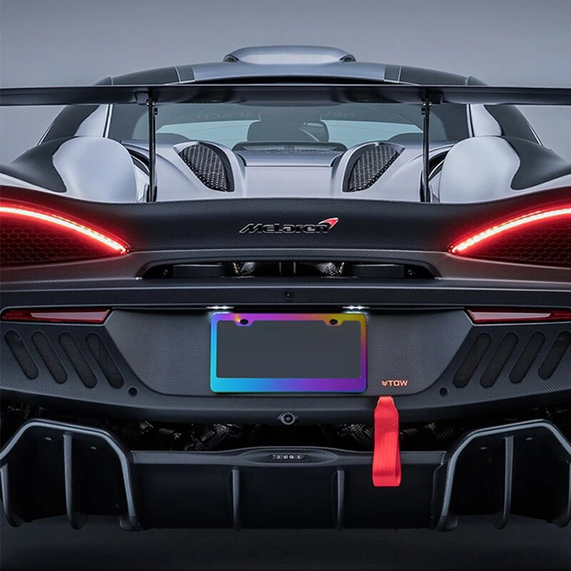 Jdm automobilski dodaci Racing Neo Chrome Burnt Blue okvir registarske pločice od nehrđajućeg čelika za američki standard