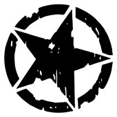 G111 12X12CM Αυτοκόλλητα αυτοκινήτου 3 χρώματα Star Graphic Μοτοσικλέτα Αυτοκόλλητα Vinyl Car-Styling