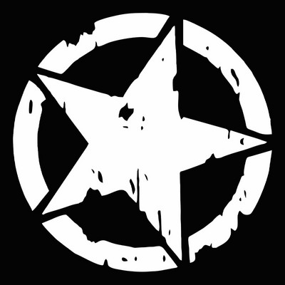 G111 12X12CM Αυτοκόλλητα αυτοκινήτου 3 χρώματα Star Graphic Μοτοσικλέτα Αυτοκόλλητα Vinyl Car-Styling