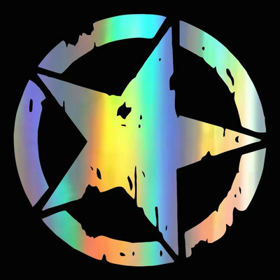 G111 12X12CM Αυτοκόλλητα αυτοκινήτου 3 χρώματα Star Graphic Μοτοσικλέτα Αυτοκόλλητα Vinyl Car-Styling