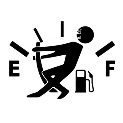 Αυτοκόλλητα αυτοκινήτου 12,7CM*9,2CM Υψηλή κατανάλωση αερίου Decal Feel Gage Empty Αυτοκόλλητα Αστεία βινυλίου Αυτοκόλλητο καπάκι ρεζερβουάρ καυσίμου αυτοκινήτου