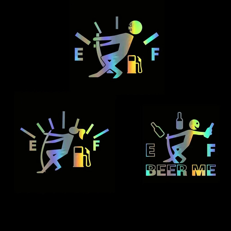 Αυτοκόλλητα αυτοκινήτου 12,7CM*9,2CM Υψηλή κατανάλωση αερίου Decal Feel Gage Empty Αυτοκόλλητα Αστεία βινυλίου Αυτοκόλλητο καπάκι ρεζερβουάρ καυσίμου αυτοκινήτου