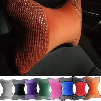 Μαξιλάρια λαιμού για Car Bling Bling Crystal Velvet Μονό Μαξιλάρι Προσκέφαλου Universal Γεμισμένο με Fiber Μαξιλάρι αυτοκινήτου Μωβ X45