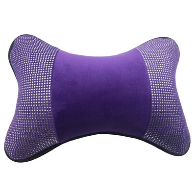 Kaelapadjad autole Bling Bling Crystal Velvet ühe peatoe padi universaalne täidisega fiiber universaalne auto padi lilla X45