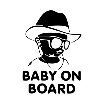 G081 Αυτοκόλλητο αυτοκινήτου Drop Shipping Baby On Board Αστεία αντανακλαστικά γυαλιά ηλίου Παιδικά αυτοκόλλητα και αυτοκόλλητα βινυλίου στυλ αυτοκινήτου