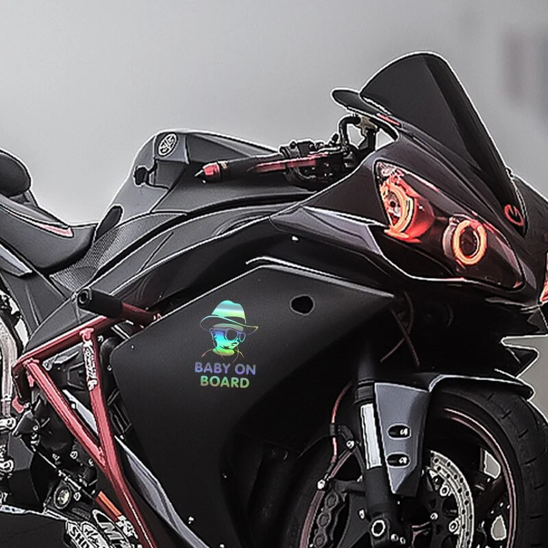 G081 Autómatrica Drop Shipping Baby On Board Vicces fényvisszaverő napszemüveg gyerekmatricák és matricák Vinyl autóstílus