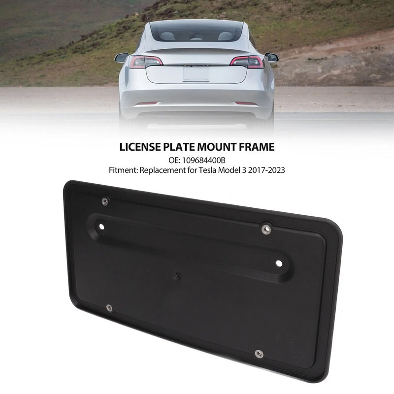 Tagumine numbrimärgi kinnitusraami kronstein 109684400B Tesla mudeli 3 2017–2023 asendus