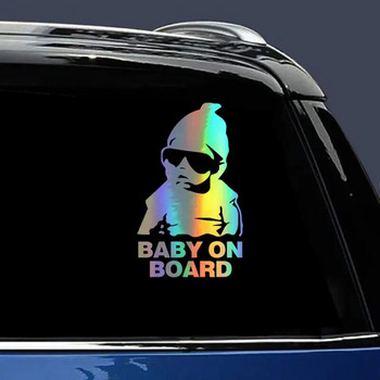Αυτοκόλλητο μοτοσυκλέτας BaBy On Board Safety Sign Moto Auto Decal Funny JDM Vinyl On Car Styling για yamaha suzuki