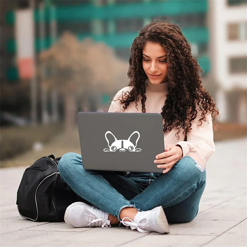 Αυτοκίνητα Αξεσουάρ Αυτοκόλλητα Αστεία Peeping Γαλλικό μπουλντόγκ Αυτοκόλλητα Αυτοκόλλητα Σκύλοι κατοικίδια ζώα Διακοσμητικό αυτοκόλλητο για φορητό υπολογιστή τοίχου από βινύλιο