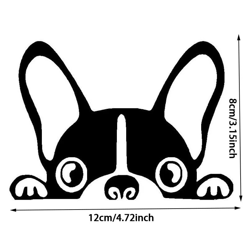 Αυτοκίνητα Αξεσουάρ Αυτοκόλλητα Αστεία Peeping Γαλλικό μπουλντόγκ Αυτοκόλλητα Αυτοκόλλητα Σκύλοι κατοικίδια ζώα Διακοσμητικό αυτοκόλλητο για φορητό υπολογιστή τοίχου από βινύλιο