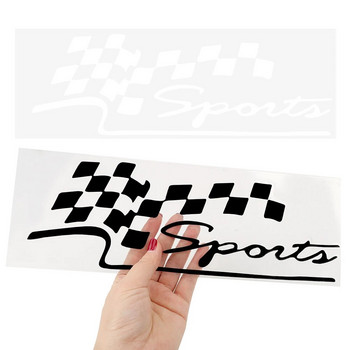 Стикер със състезателен спортен флаг Светлоотразителни винилови стикери за кола Творчески стикер за мотоциклетна кола Стил на автомобила Забавни стикери за автомобили