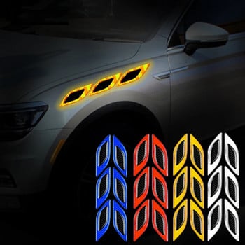 Нови универсални 3D стикери от въглеродни влакна за дръжката на вратата на автомобила Устойчиви на надраскване стикери Светлоотразителна лента за автомобилна безопасност Стикери за кола