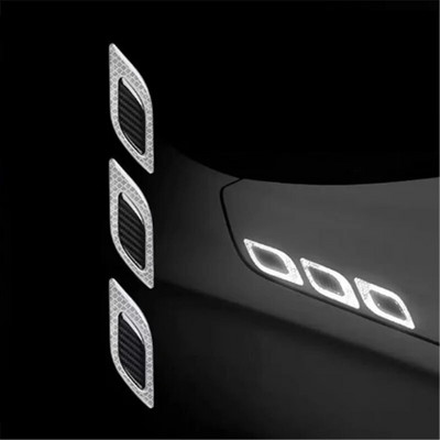 Uued üldotstarbelised 3D-süsinikkiust autoukse käepideme kleebised kriimustuskindlad kleebised, auto turvalisuse helkurribaga autokleebised