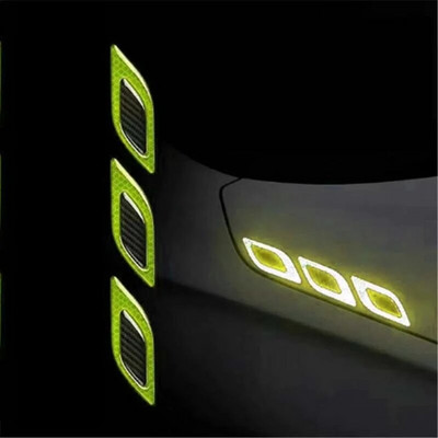 Uued üldotstarbelised 3D-süsinikkiust autoukse käepideme kleebised kriimustuskindlad kleebised, auto turvalisuse helkurribaga autokleebised