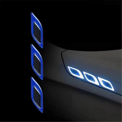 Uued üldotstarbelised 3D-süsinikkiust autoukse käepideme kleebised kriimustuskindlad kleebised, auto turvalisuse helkurribaga autokleebised