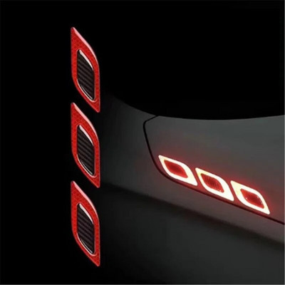 Uued üldotstarbelised 3D-süsinikkiust autoukse käepideme kleebised kriimustuskindlad kleebised, auto turvalisuse helkurribaga autokleebised