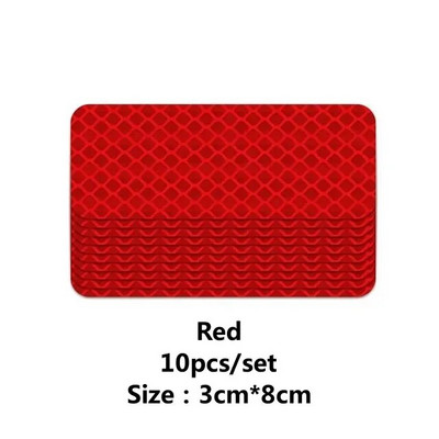 10gab 3*8cm automašīnas bufera atstarojošas uzlīmes atstarojoša brīdinājuma lente droša atstarotāja uzlīmes uzlīmes drošības brīdinājums