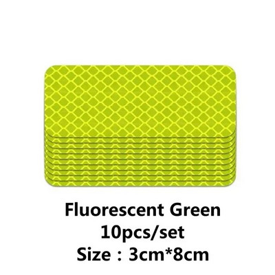 10gab 3*8cm automašīnas bufera atstarojošas uzlīmes atstarojoša brīdinājuma lente droša atstarotāja uzlīmes uzlīmes drošības brīdinājums