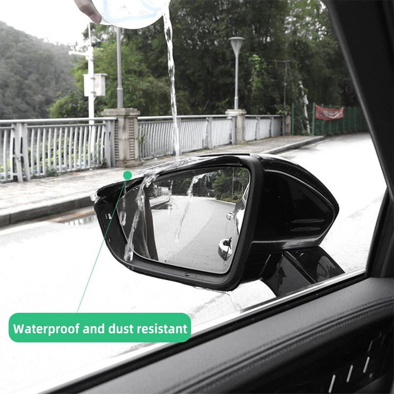 2gab Universāls automašīnas atpakaļskata spogulis uzacu auto aizmugures skata sānu lietus vairogs sniega aizsargs saules aizsargs.