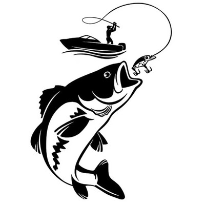 Kalapüük Fisherman Kalapaat peegeldav auto-stiilis sõiduki kleebised Decor Veekindlad PVC autokleebised