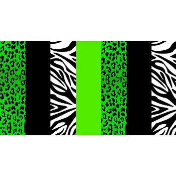 Зелен животински принт Леопард Зебра Държач за регистрационен номер Алуминиева рамка за регистрационен номер Държач за етикет за лиценз