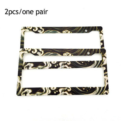 Uusim 2PCS JDM USA standardne ABS-auto numbrimärgi raam HKS Ukiyo-e Blue Wave Hokkaido dekoratsiooniauto numbrimärgi hoidjale