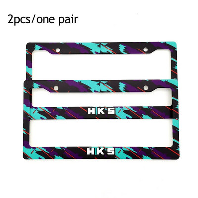 Uusim 2PCS JDM USA standardne ABS-auto numbrimärgi raam HKS Ukiyo-e Blue Wave Hokkaido dekoratsiooniauto numbrimärgi hoidjale
