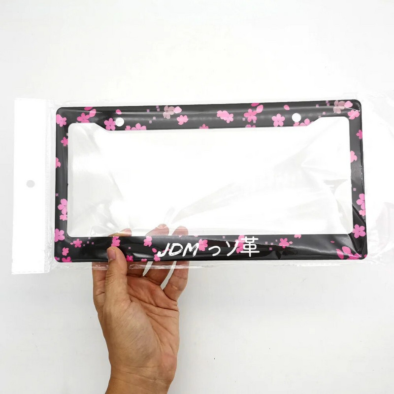 Uusim 2PCS JDM USA standardne ABS-auto numbrimärgi raam HKS Ukiyo-e Blue Wave Hokkaido dekoratsiooniauto numbrimärgi hoidjale