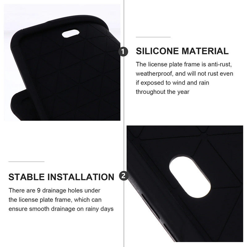 Numbrimärk raam Autodekoratsioon Silikoonist Autohoidik Ohutusmask Tarvikud Sõidukid Silikageel Litsentsi jaoks