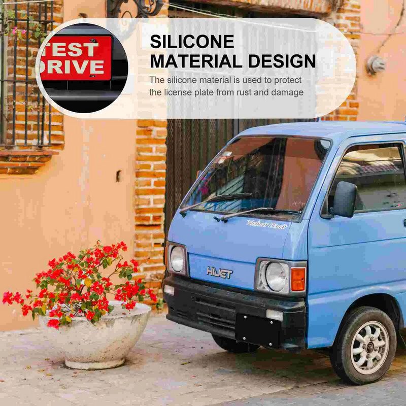 Numbrimärk raam Autodekoratsioon Silikoonist Autohoidik Ohutusmask Tarvikud Sõidukid Silikageel Litsentsi jaoks