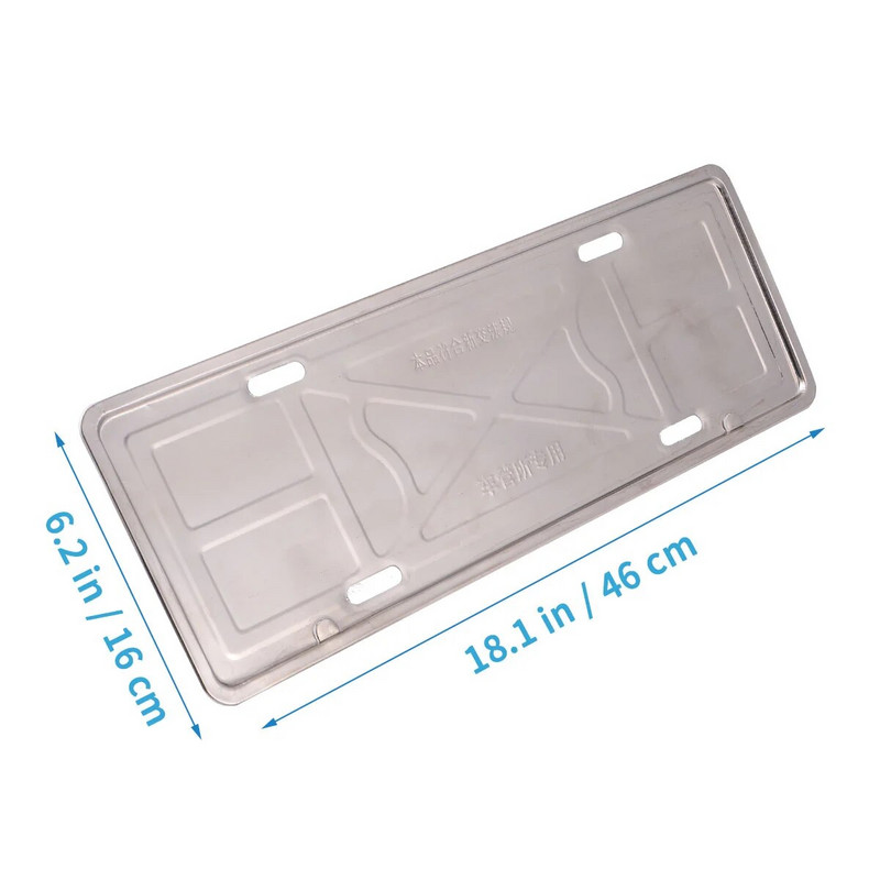 2tk roostevabast terasest numbrimärgi hoidik Auto varuosad Auto varuosad numbrimärgi riiul (hõbe)