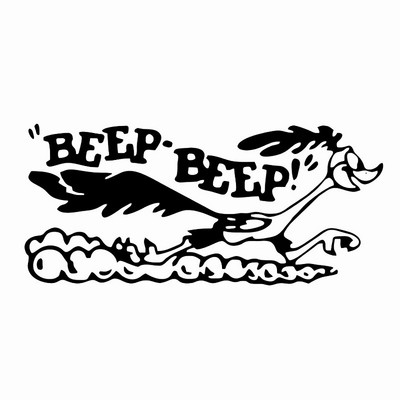 Road Runner matrica Rajzfilm Old Fast Car Truck Laptop Autódekoráció Autóstílusú matricák és matricák