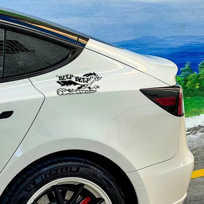 Road Runner matrica Rajzfilm Old Fast Car Truck Laptop Autódekoráció Autóstílusú matricák és matricák