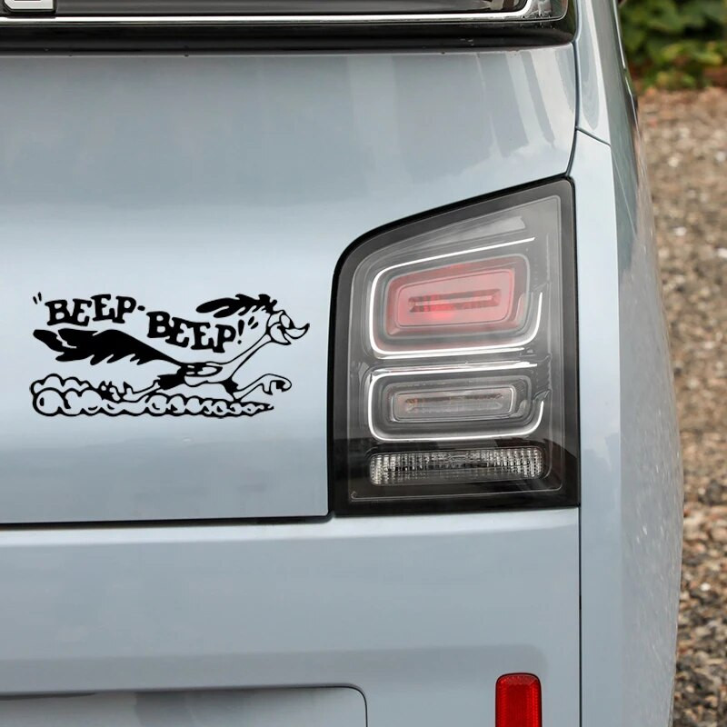 Road Runner matrica Rajzfilm Old Fast Car Truck Laptop Autódekoráció Autóstílusú matricák és matricák