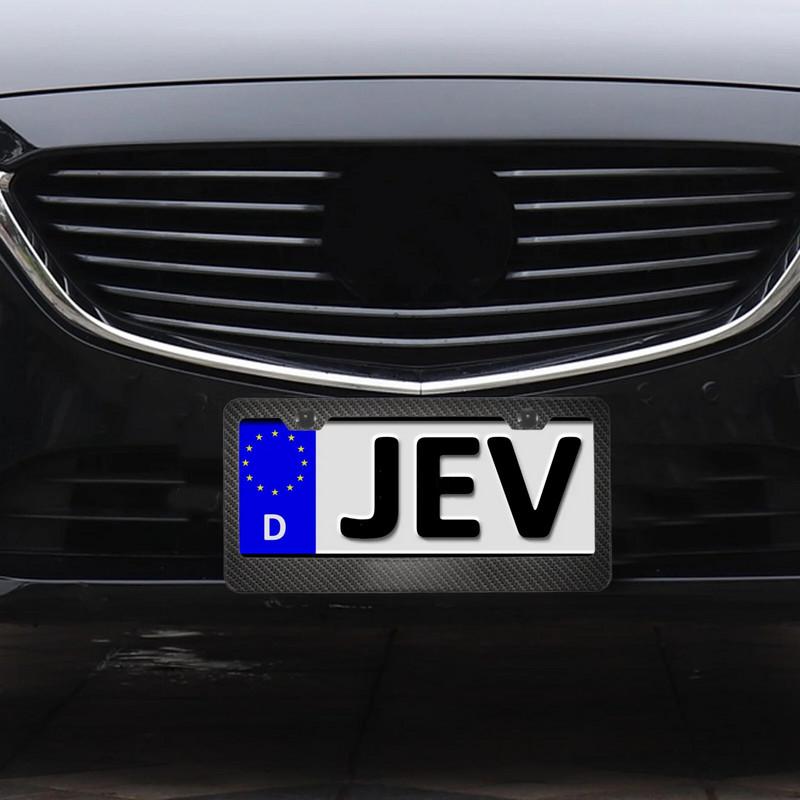 Süsinikkiust numbrimärgi raami numbrihoidja meestele raamid roostevabast terasest süsiniku kaaned kraam