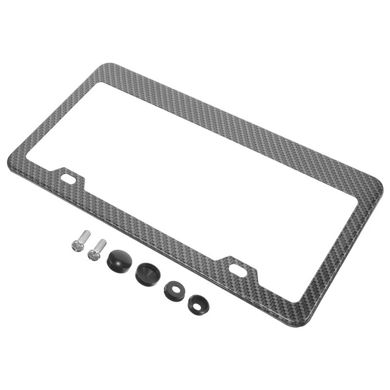 Süsinikkiust numbrimärgi raami numbrihoidja meestele raamid roostevabast terasest süsiniku kaaned kraam