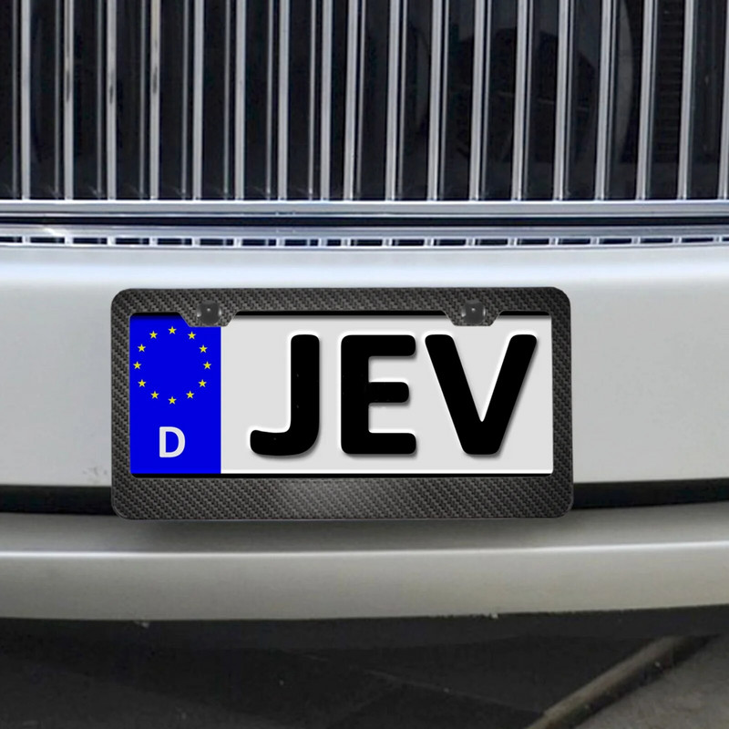 Süsinikkiust numbrimärgi raami numbrihoidja meestele raamid roostevabast terasest süsiniku kaaned kraam